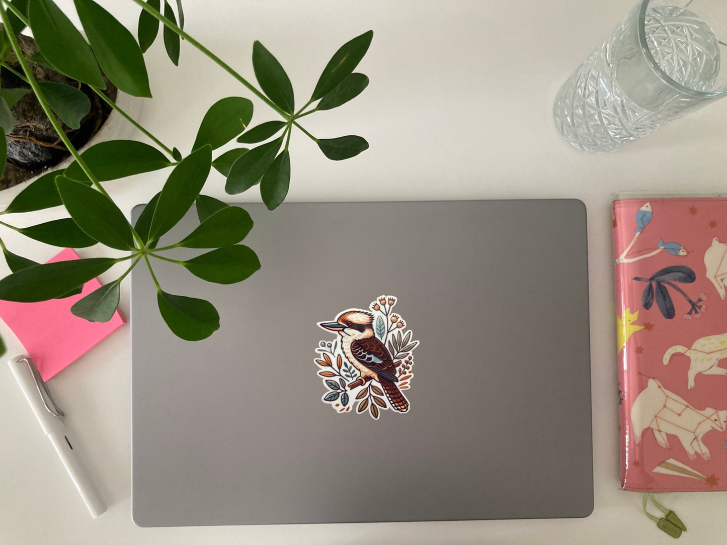 Kookaburra sticker, Australian bird sticker, cute bird sticker, vinyl sticker, native bird sticker, nature sticker, wildlife sticker