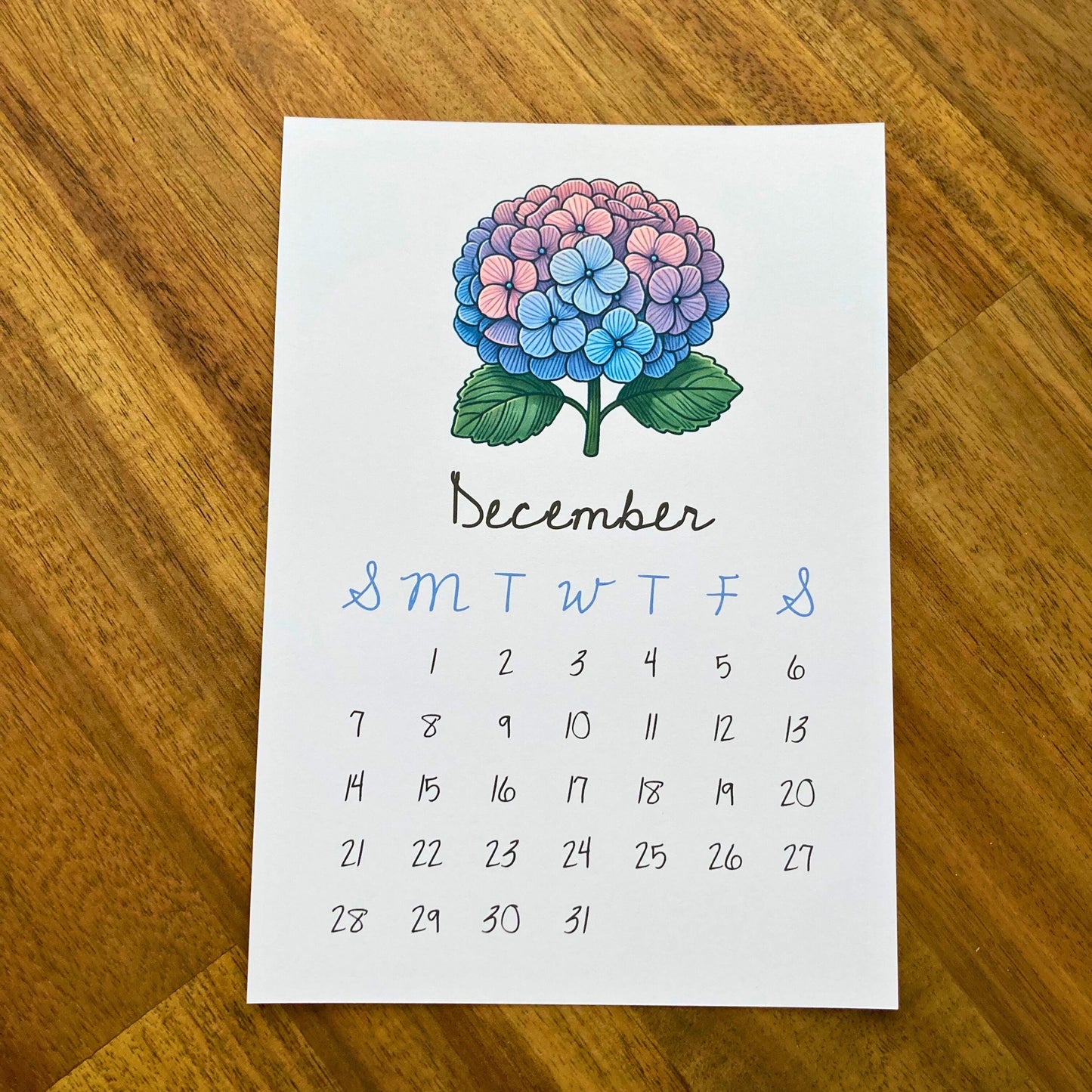 2025 Gardening-Themed Calendar Printable – A5 Monthly Design for Tracking Days – Digital Download, Sunday Start, No Holidays